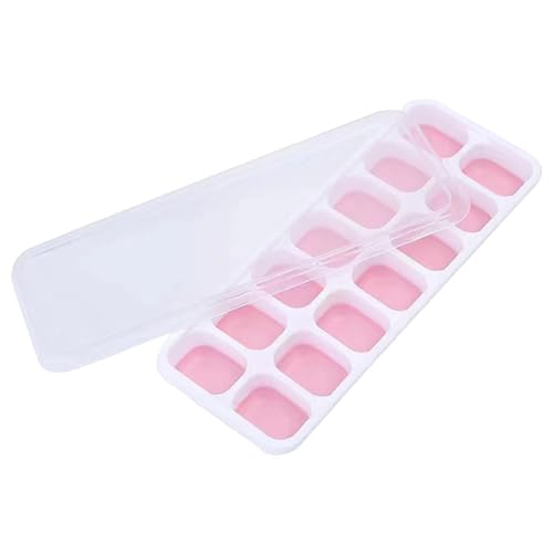 Silikon-Eisformen, Whisky-Eiswürfelform, Eiswürfelform für Whisky-Eis, Leicht zu lösende Silikonform, 14-Gitter-Eisform mit Deckel, Eiswürfelbereiter, Cocktail-Eiswürfelformen von Fulenyi