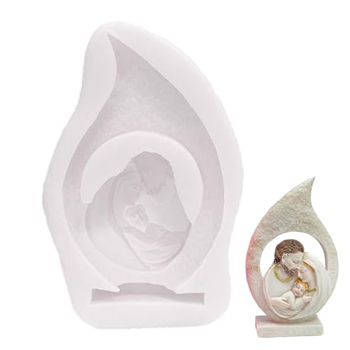 Silikonform für die Geburt Christi, Form aus Kunstharz für die Familie des Jesus-Babys, Jesusfiguren, Kerzenform für die Krippenszene Silikonform für die Geburt Christi, Form aus Kunstharz für die Familie des Jesus-Babys, Jesusfiguren, Kerzenform für die Krippenszene von Fulenyi