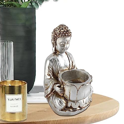 Teelichthalter mit Buddha-Statue, Teelichthalter aus Kunstharz, Buddha-Figur in Meditation | Meditationskerze betend Buddha Dekoration für Haus, Garten, Terrasse Fulenyi Teelichthalter mit Buddha-Statue, Teelichthalter aus Kunstharz, Buddha-Figur in Meditation | Meditationskerze betend Buddha Dekoration für Haus, Garten, Terrasse Fulenyi von Fulenyi