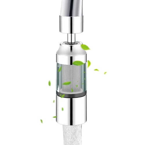 Wasserfilter für Spüle, Wasserhahnfilter für Küchenspüle, Wasserfilter mit 360 Grad drehbarem Edelstahl-Kohleblock, 3 Wasserauslassmodi, Filtration von Fulenyi