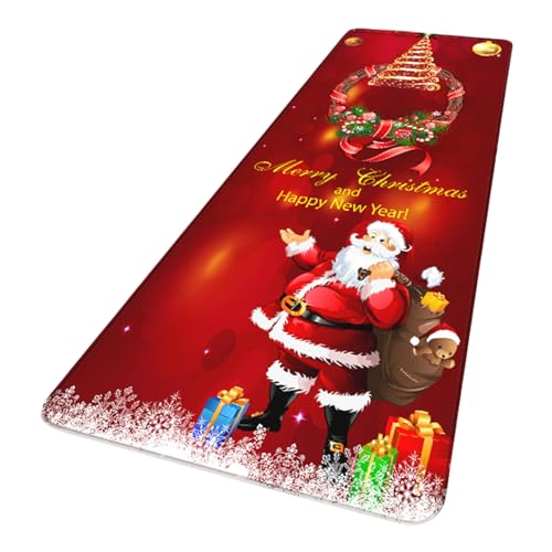 Weihnachtsküchenteppiche Matten Teppiche Polyester Fußmatten Mit Fröhlichem Weihnachtsmotiv Weihnachtsteppiche Dekorative Fußmatte Und Küchenteppich-Set (60 X 180 cm) von Fulenyi
