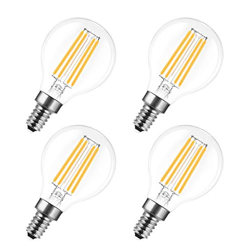 Fulighture E14 LED Lampe, Edison Vintage Filament Glühbirne klar 4W (ersetzt 40W), 4 stk. [Energieklasse F] von Fulighture
