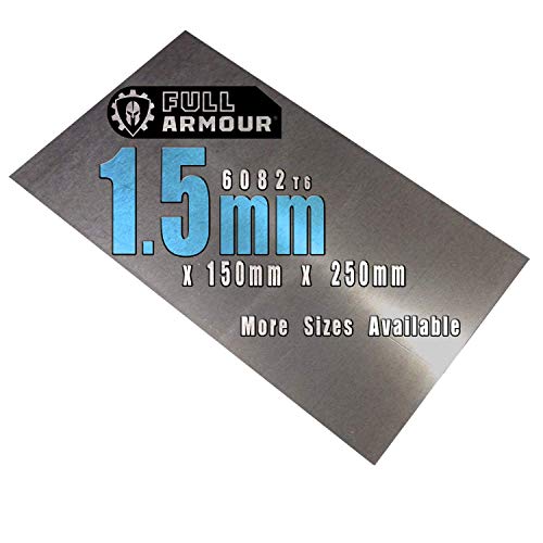 1,5 mm Aluminiumblech (150 mm x 250 mm) (2 Stück) von Full Armour