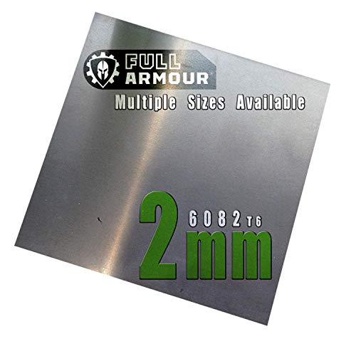2 mm Aluminiumblech – Klasse 6082 T6 200 mm x 200 mm (20cm x 20cm) von Full Armour