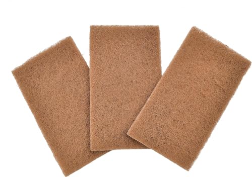Full Circle Neat Nut Walnut Shell Scouring Pads, Non-Scratch, Set of 3 Kratzfeste Walnussschale, braun, 3 von Full Circle