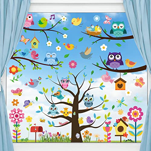 FullJoyHut Eule Fensterbilder Frühling Selbstklebend, Klebefolie Anti-Kollision Aufkleber Fenster Deko Frühling Fenstersticker Blumen Schmetterling Fensterfolie Fensterdeko FullJoyHut Eule Fensterbilder Frühling Selbstklebend, Klebefolie Anti-Kollision Aufkleber Fenster Deko Frühling Fenstersticker Blumen Schmetterling Fensterfolie Fensterdeko von FullJoyHut