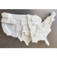 Regen-Daten-Visualisierung | 3D Gedruckte Karte Infografik-Kühlschrank Magnet von FullSizeRender