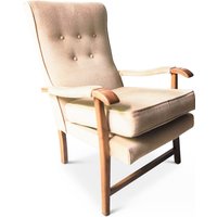 Mid Century Modern Howard Keith Design Open Framed Buche Easy Chair 1960Er Jahre Zwei Stühle Auf Lager Preis Pro Stuhl von FullerVintageUK