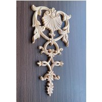 1 Stück Holz Onlay Shabby Chic Verzierungen Verzierte Möbel Applikationen Möbelzierleisten Wa169 von Fullretrovegas