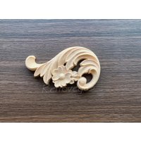 1 Stück Shabby Chic Holzverzierungen Verzierte Möbel Applikationen Holz Onlay Möbelzierleisten Wa025 von Fullretrovegas