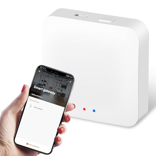 Smartes Heizkörperthermostat Zigbee 3.0, WiFi Zusatzprodukt Kompatibel mit Alexa,Google Home,Smart TRV Thermostat Heizung,Steuerung per APP (Zigbee 3.0) (ZigBee 3.0-Gateway) von Fulluky