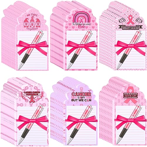 Fulmoon 24 Sets Breast Cancer Awareness Die Cut Notepad with Ballpoint Pens and Ribbons Cute Pink Ribbon Memo Note Pad Breast Cancer Gifts for Women Fulmoon 24 Sets Breast Cancer Awareness Die Cut Notepad with Ballpoint Pens and Ribbons Cute Pink Ribbon Memo Note Pad Breast Cancer Gifts for Women von Fulmoon