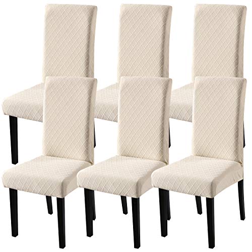 Fuloon Stuhlhussen 4er 6er Set, Stuhlüberzug Universal Stretch Abnehmbare Stuhlbezug Protector Cover, für Haus Esszimmer Moderne Hochzeit Bouquet, Hotel, Restaurant Dekor von Fuloon