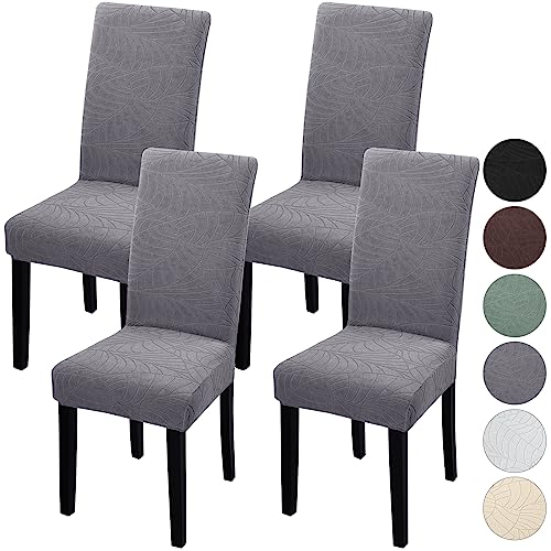 Fuloon Stuhlhussen 4er Set,Universal Stretch Stuhlbezug Moderne Stuhlüberzug Elastische Abnehmbar Waschbar Bezüge für Esszimmerstühle Schwingstuhl von Fuloon