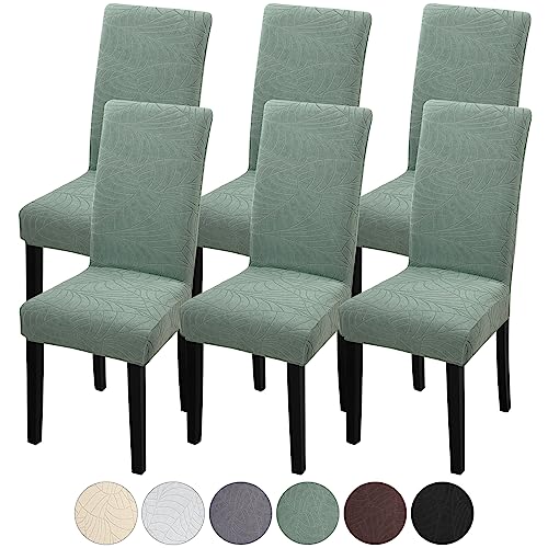 Fuloon Stuhlhussen 6er Set,Universal Stretch Stuhlbezug Moderne Stuhlüberzug Elastische Abnehmbar Waschbar Bezüge für Esszimmerstühle Schwingstuhl von Fuloon
