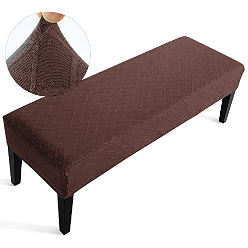 Fuloon Universal-Bezug für Esszimmer-Bank, elastisch, Stuhlhusse, für Esszimmer, abnehmbar, Bezug für Esszimmerstuhl, Esszimmer(Braun) von Fuloon