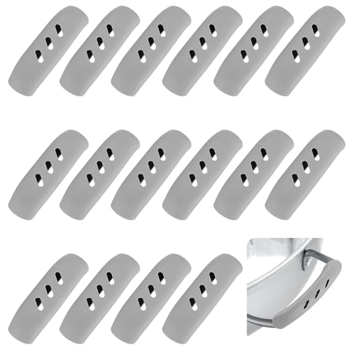 16 STK Silikongriffe für Töpfe, Silikon Schutz für Topfgriffe, Hitzeschutz Silikon Topflappen Topfgriff Halter, Hitzebeständig Assist Griff für Pfannen Aufläufe Bratpfannen, Grau/7,5 x 2 cm 16 STK Silikongriffe für Töpfe, Silikon Schutz für Topfgriffe, Hitzeschutz Silikon Topflappen Topfgriff Halter, Hitzebeständig Assist Griff für Pfannen Aufläufe Bratpfannen, Grau/7,5 x 2 cm von Fulushouxi
