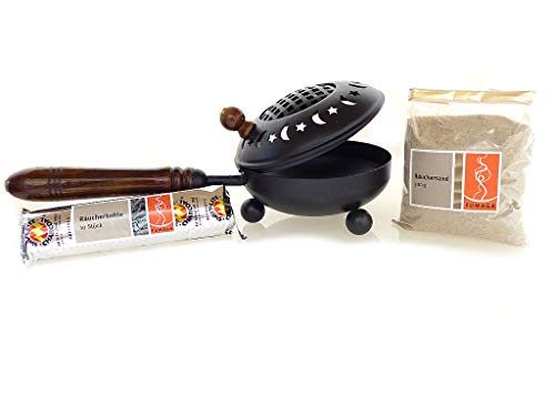 Fumaga - Räucherpfanne „Ali Baba“ mit Holzgriff inkl. Räuchersand und Räucherkohle Fumaga - Räucherpfanne „Ali Baba“ mit Holzgriff inkl. Räuchersand und Räucherkohle von Fumaga