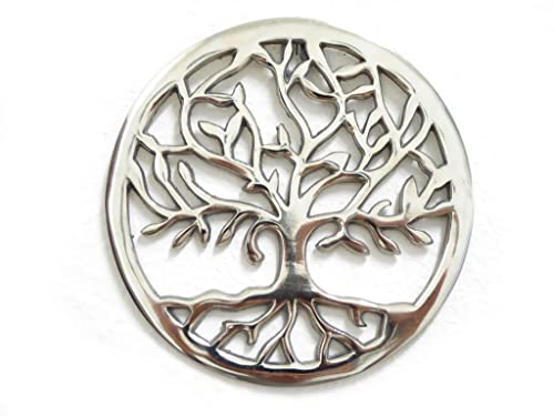 Fumaga – großes Wandbild „Lebensbaum“ oder „Baum des Lebens“ – Hochglanz, silber, Ø 21 cm Fumaga – großes Wandbild „Lebensbaum“ oder „Baum des Lebens“ – Hochglanz, silber, Ø 21 cm von Fumaga
