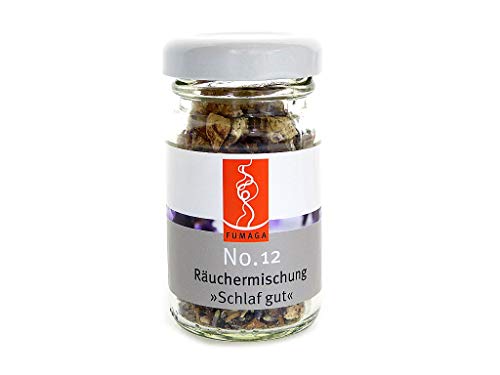 Fumaga - wertvolle Räuchermischung/Räucherwerk No.12 Schlaf gut 50 ml – optional mit Räucherlöffel Fumaga - wertvolle Räuchermischung/Räucherwerk No.12 Schlaf gut 50 ml – optional mit Räucherlöffel von Fumaga