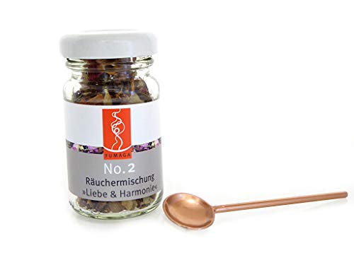 Fumaga - wertvolle Räuchermischung No.2 Liebe & Harmonie 50 ml – optional mit Räucherlöffel von Fumaga