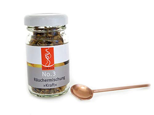 Fumaga - wertvolle Räuchermischung No.3 Kraft 50 ml – optional mit Räucherlöffel von Fumaga