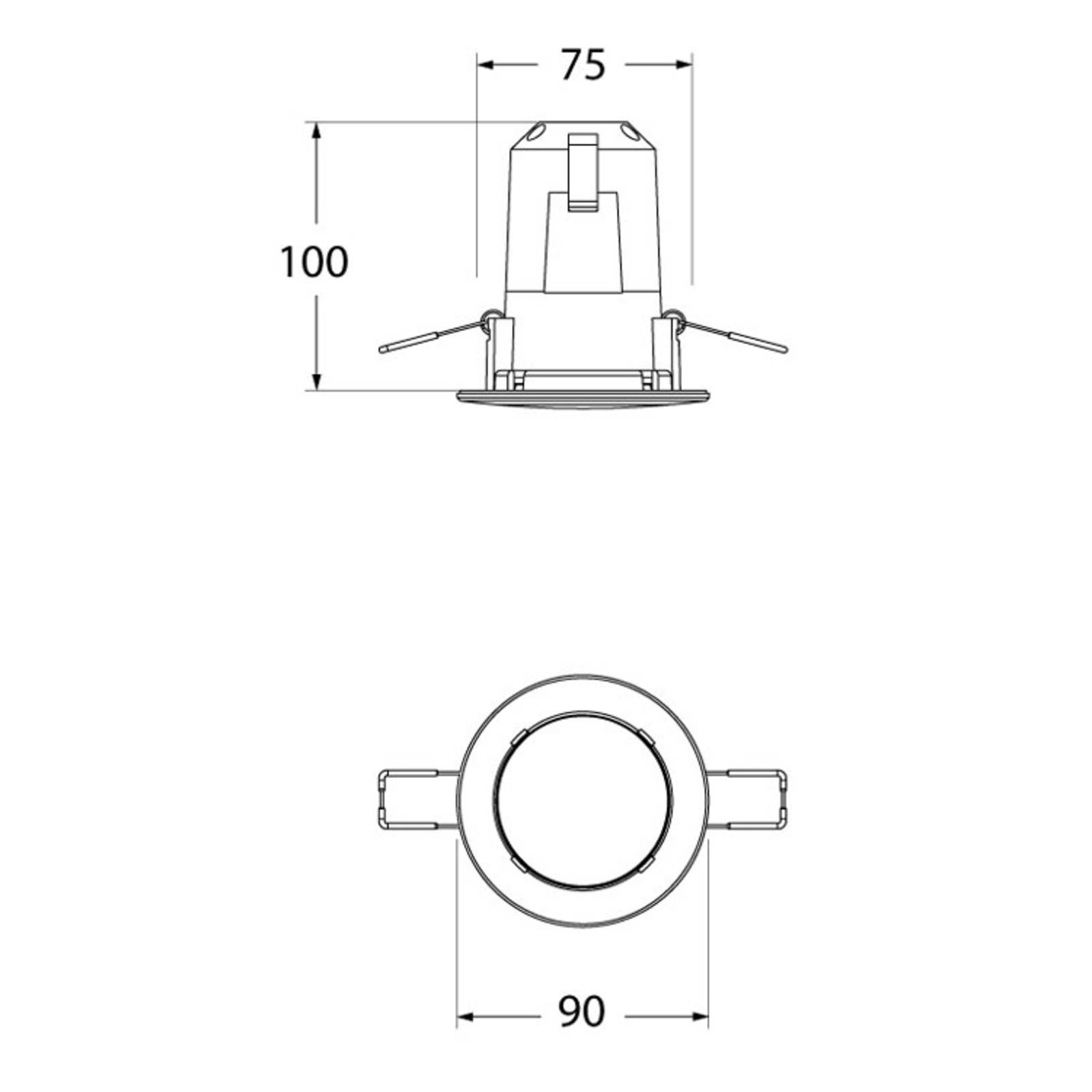 LED-Downlight Teresa 90, GU10, CCT, 6W, schwarz von Fumagalli