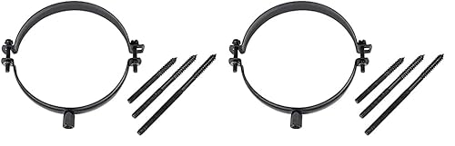 Fumio Ofenrohrhalter Rohrhalter Rohrschelle Halter Ofenrohr Schwarz (150 mm) (Packung mit 2) von Fumio