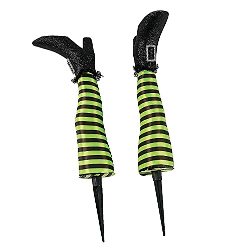 Fun Express Gartenstecker mit Hexenbeinen, auf dem Kopf stehend, Halloween-Dekoration von Fun Express