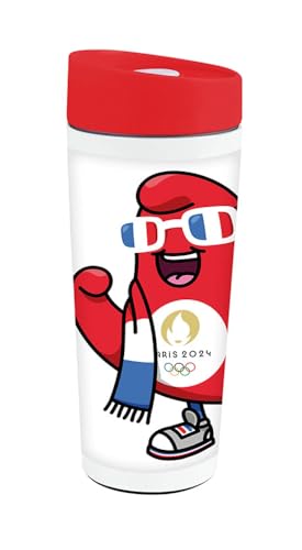 FUN HOUSE Olympische Spiele Paris 2024 Thermoskanne Edelstahl 350 ml für Kinder – Geschirr wiederverwendbar von Fun House