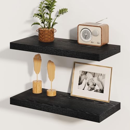 20,3 cm tiefes, schwebendes Regal – 61 cm großes Schweberegal – 61 cm B x 20,3 cm T Wandregale – rustikale Holzregale – schwebende Bücherregale für die Wand – Ausstellungsregal für Wohnzimmer und 20,3 cm tiefes, schwebendes Regal – 61 cm großes Schweberegal – 61 cm B x 20,3 cm T Wandregale – rustikale Holzregale – schwebende Bücherregale für die Wand – Ausstellungsregal für Wohnzimmer und von Fun Memories