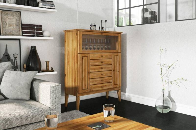 Anrichte Kommode LENNES Eiche massiv 112x140x45 cm von Fun Möbel