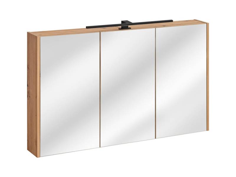 Badezimmer Spiegelschrank 120x72cm PANTIN Grau inkl.LED von Fun Moebel