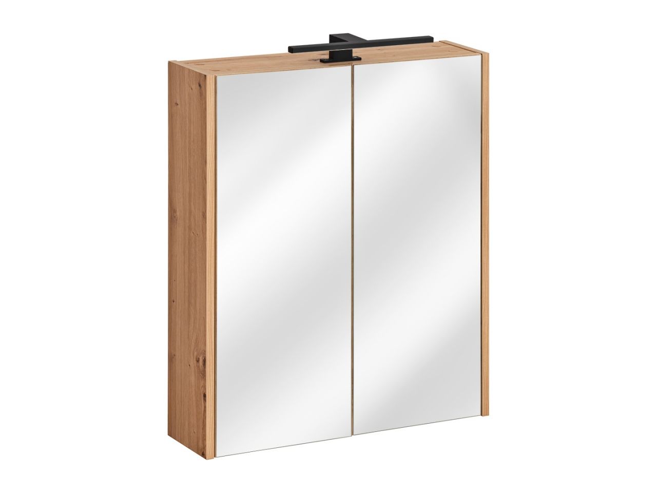 Badezimmer Spiegelschrank 60x72cm PANTIN Grau inkl.LED von Fun Moebel