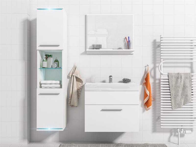 Badmöbel Set 4-Tlg Weiss matt TOPI inkl.Waschtisch Badmöbel Set 4-Tlg Weiss matt TOPI inkl.Waschtisch von Fun Moebel