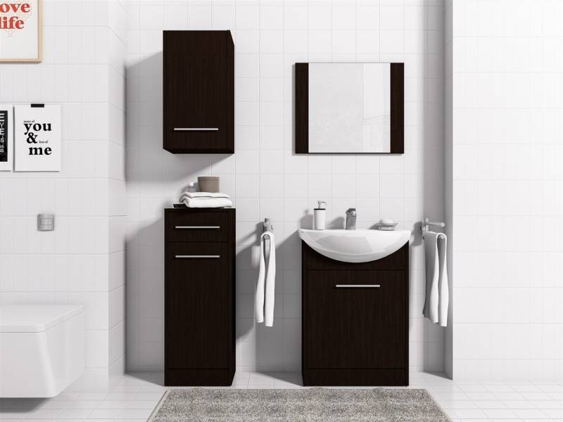 Badmöbel Set 5-Tlg Wenge matt PERM inkl.Waschtisch Badmöbel Set 5-Tlg Wenge matt PERM inkl.Waschtisch von Fun Moebel