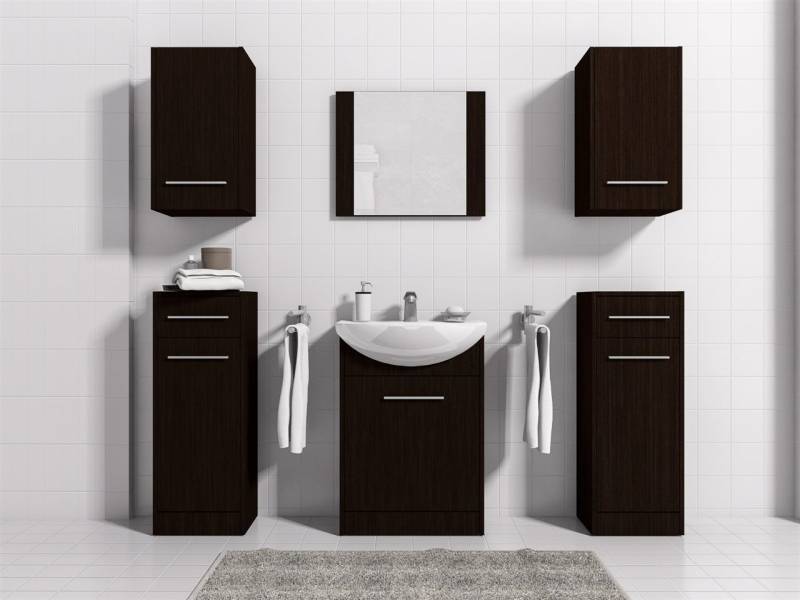 Badmöbel Set 7-Tlg Wenge matt PERM Nr.4 inkl.Waschtisch Badmöbel Set 7-Tlg Wenge matt PERM Nr.4 inkl.Waschtisch von Fun Moebel