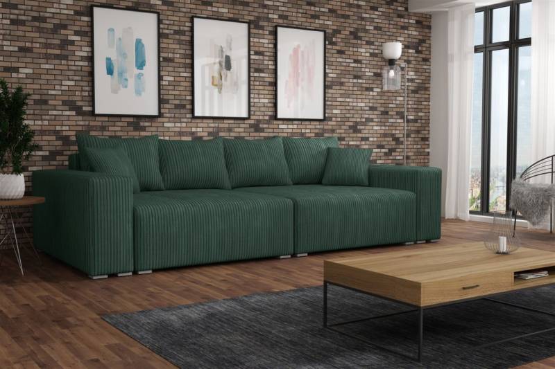 Big Sofa Couchgarnitur REGGIO Megasofa mit Schlaffunktion Stoff Poso Flaschen... Big Sofa Couchgarnitur REGGIO Megasofa mit Schlaffunktion Stoff Poso Flaschen... von Fun Moebel