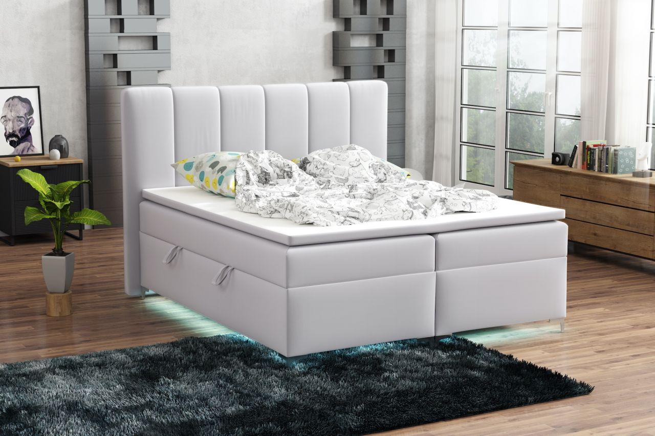 Boxspringbett Schlafzimmerbett ANGEL 180x200cm inkl.Bettkasten/ LED Boxspringbett Schlafzimmerbett ANGEL 180x200cm inkl.Bettkasten/ LED von Fun Moebel