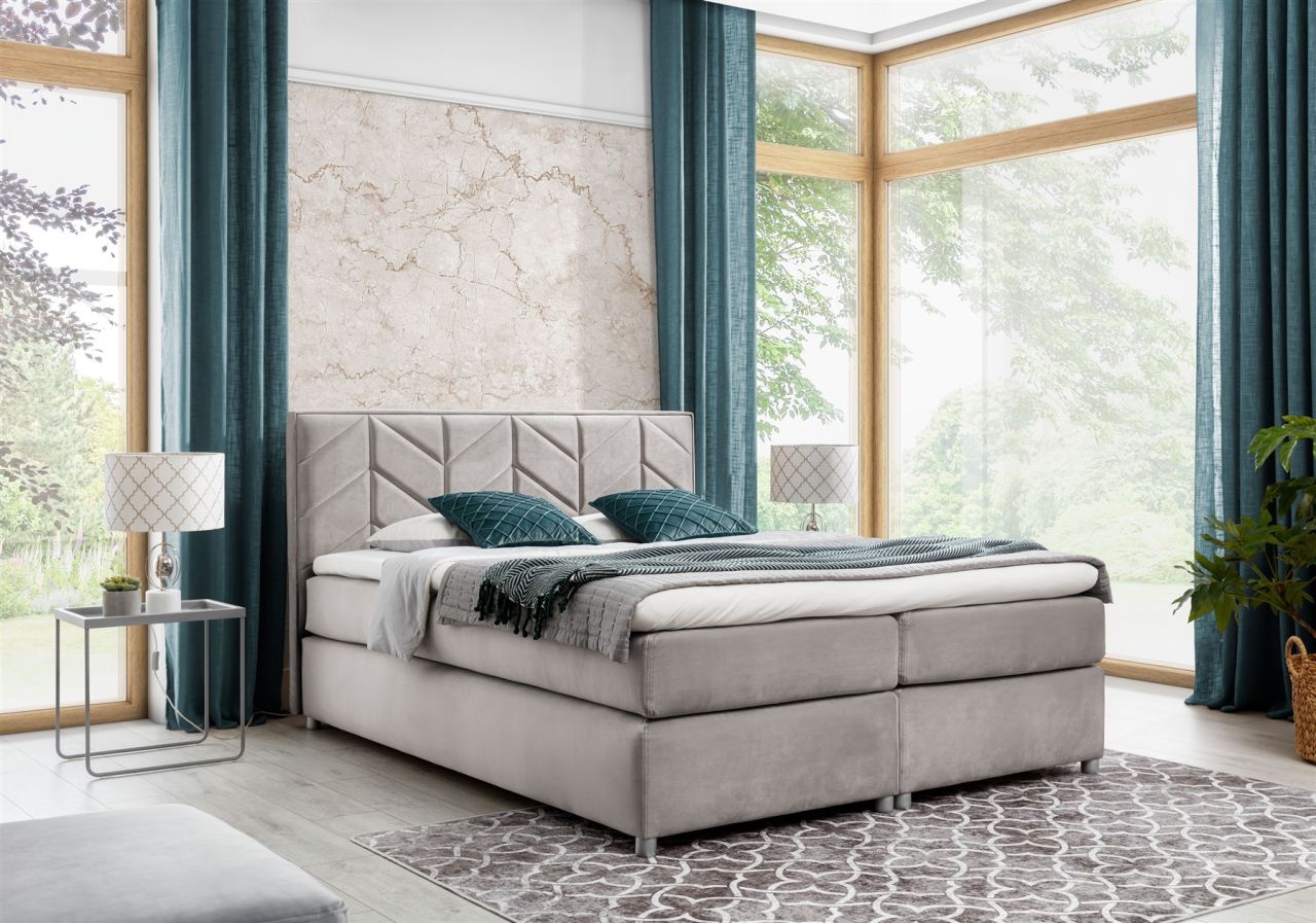 Boxspringbett Schlafzimmerbett Bett BARTOLO DELUX Stoff Cappuccino 160x200cm Boxspringbett Schlafzimmerbett Bett BARTOLO DELUX Stoff Cappuccino 160x200cm von Fun-Möbel
