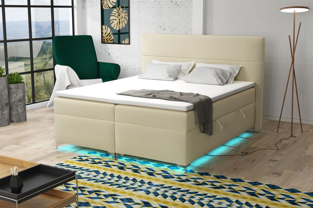 Boxspringbett Schlafzimmerbett CANELA 200x200cm Stoff Monolith inkl.Bettkasten Boxspringbett Schlafzimmerbett CANELA 200x200cm Stoff Monolith inkl.Bettkasten von Fun Moebel