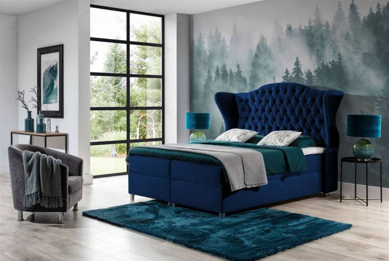 Boxspringbett Schlafzimmerbett DAMLA 180x200cm in div. Farbvarianten von Fun Moebel