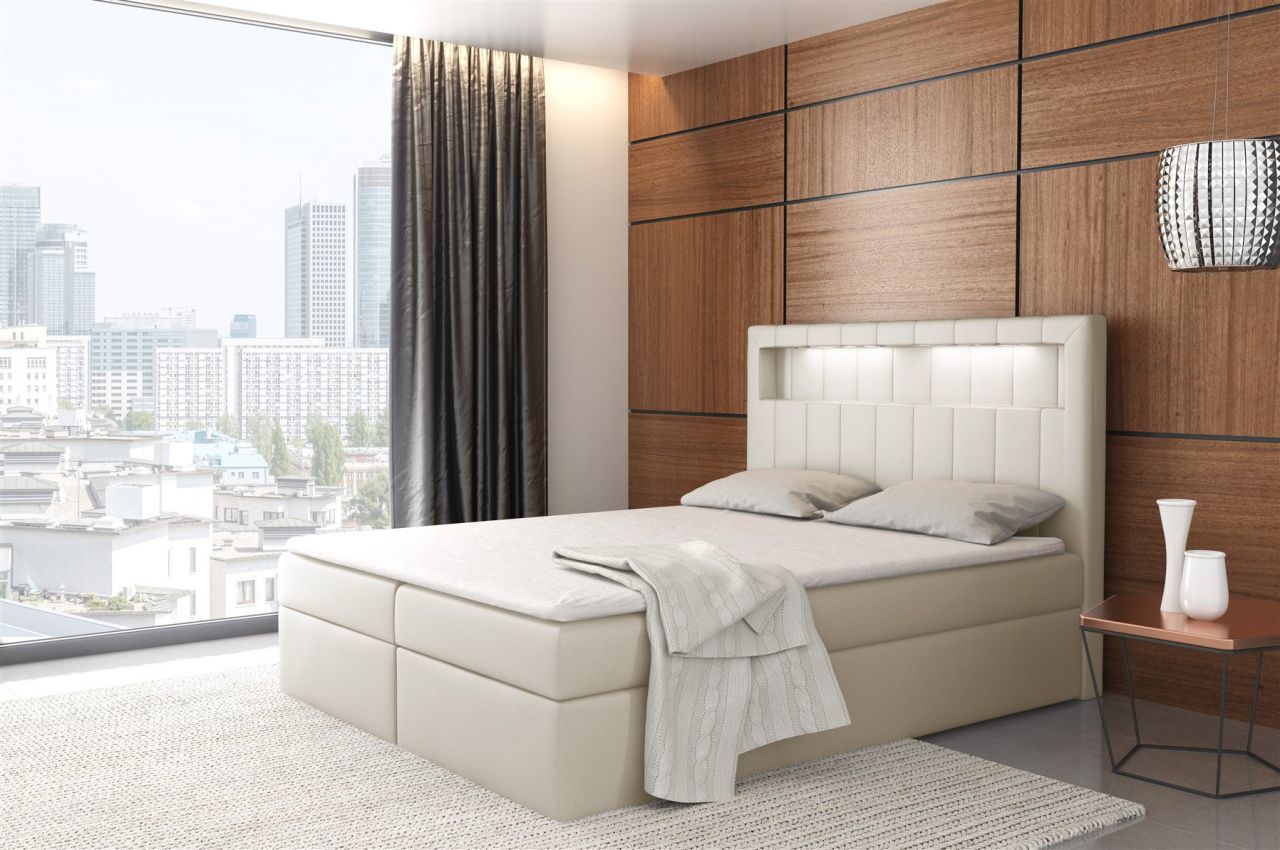 Boxspringbett Schlafzimmerbett STORM 200x200cm inkl.LED Boxspringbett Schlafzimmerbett STORM 200x200cm inkl.LED von Fun Moebel