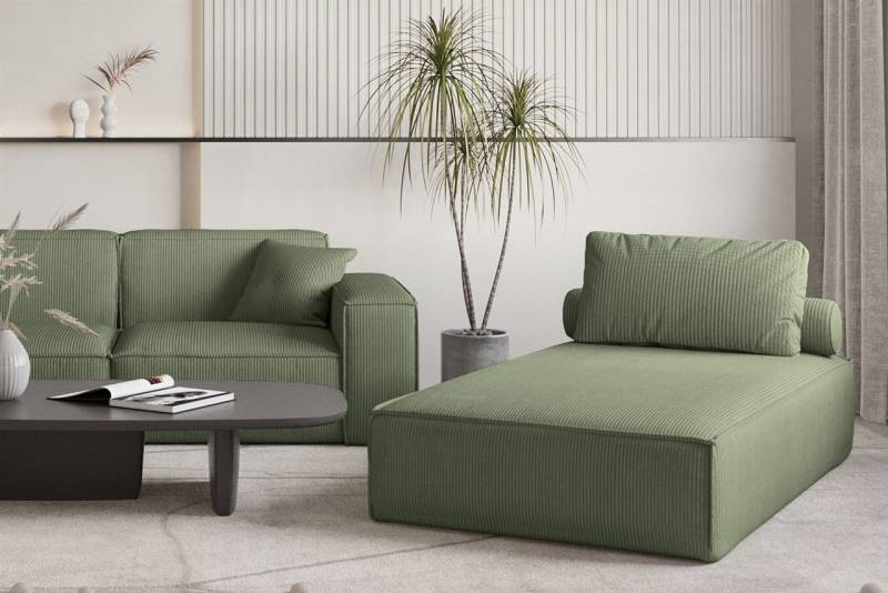 Chaiselongue Sezlong Liege CELES PREMIUM in Stoff Scala Forest von Fun Möbel
