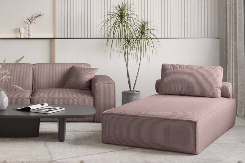 Chaiselongue Sezlong Liege CELES PREMIUM in Stoff Scala Lavendel von Fun Möbel