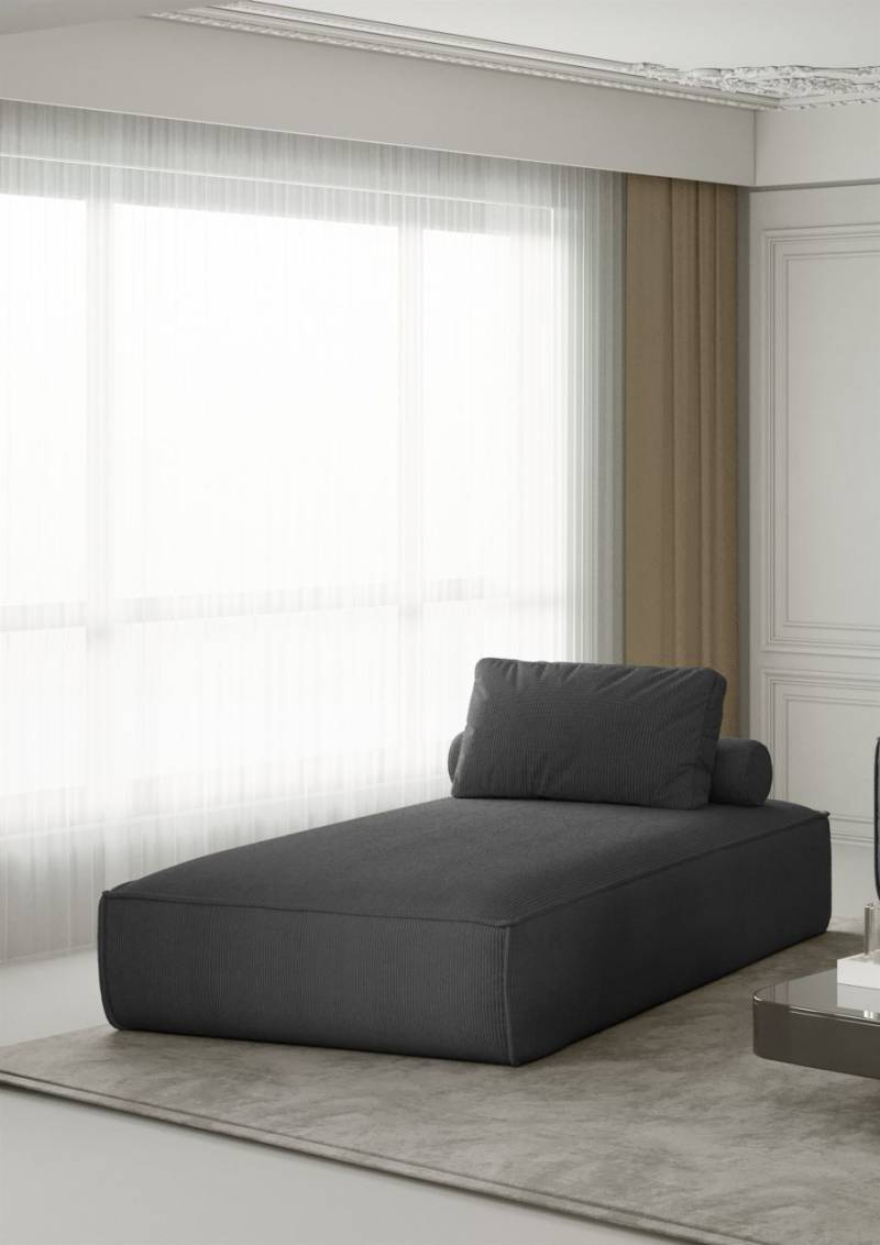 Chaiselongue Sezlong Liege CELES in Stoff Scala Anthrazit von Fun Moebel