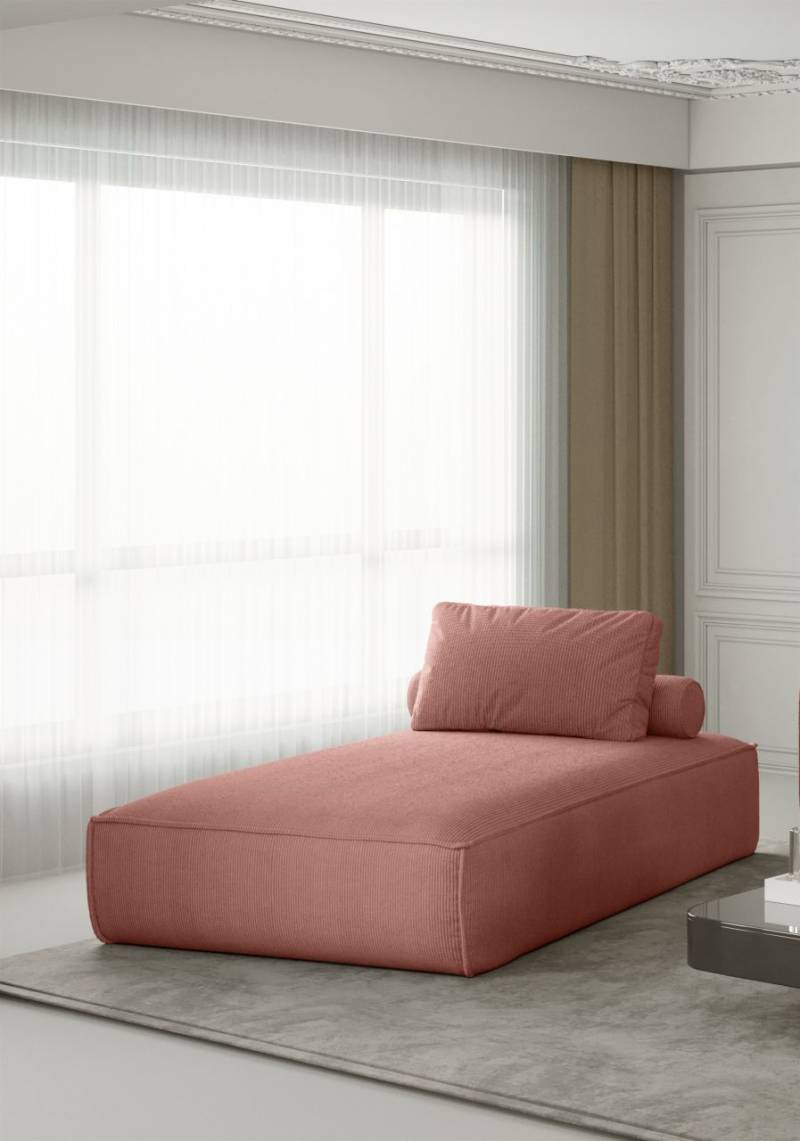 Chaiselongue Sezlong Liege CELES in Stoff Scala Koralle von Fun Moebel