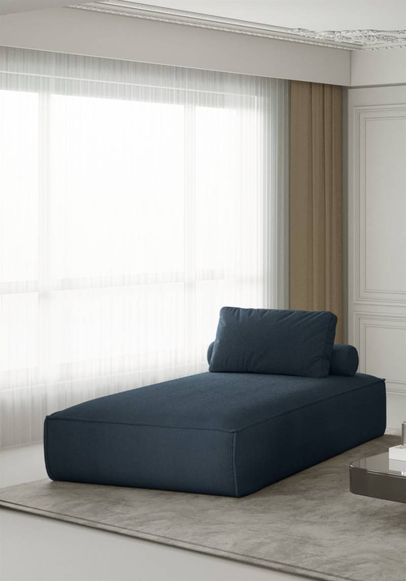 Chaiselongue Sezlong Liege CELES in Stoff Scala Ozeanblau von Fun Moebel
