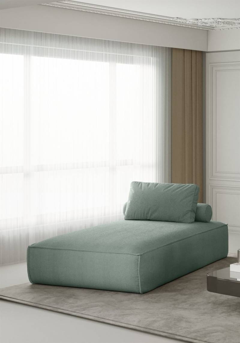 Chaiselongue Sezlong Liege CELES in Stoff Scala Saphire von Fun Moebel