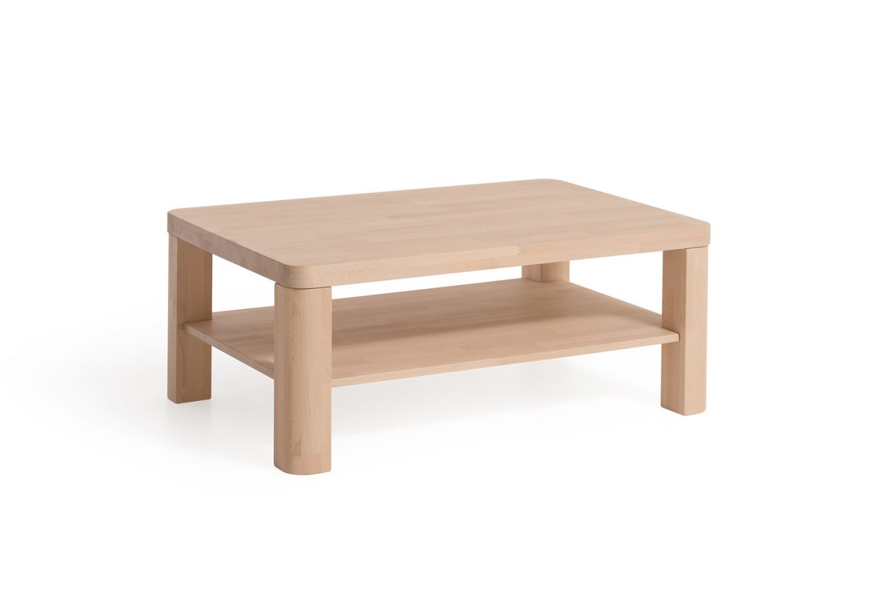 Couchtisch Tisch BENEN XL Eiche Massivholz 120x80 cm von Fun Möbel